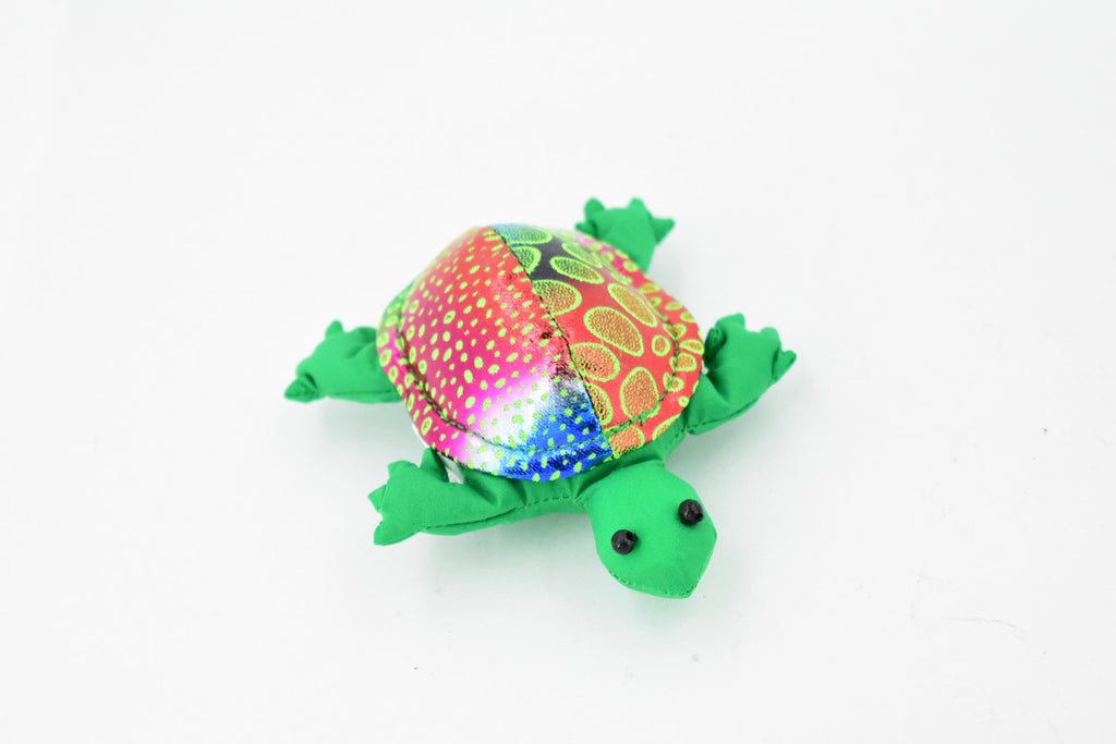 Turtle, Sea Turtle, Reptiles, Green, Hand Made In Thailand, Sand Creatures, Paper Weight, Bean Bag, Cornhole, Game, Toy, Kids, Educational, Gift,  3 1/2 Inches.  TH28 BB68