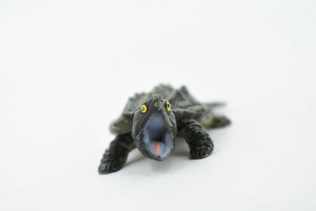 Alligator Snapping Turtle, Reptile, Hand Painted, Museum Quality, Educational, Realistic Toy Figure, Diorama Model, Kids, Gift,     2 1/2 Inches.   CH442 BB109