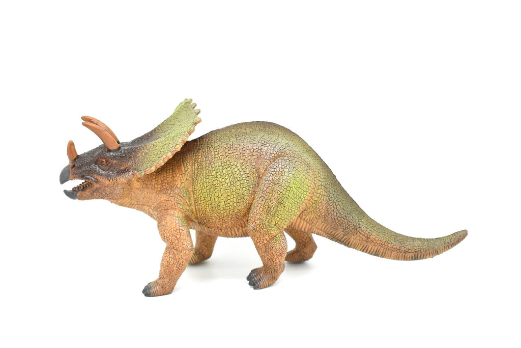 Triceratops, Dinosaur, Cretaceous period, Museum Quality, Realistic, Educational, Hand Painted, Lifelike Design, Diorama Model, Replica, Toy, 14 Inches  