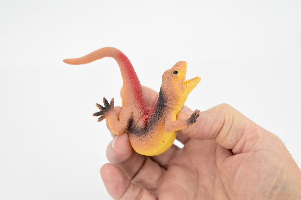 Lizard,  Red Stretchable Lizard, Rubber, Reptile Toy, Realistic Figure, Model, Replica, Kids, Educational, Gift,       6"        F2073 B15
