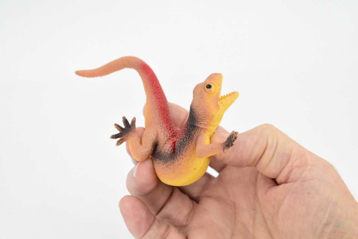 Lizard,  Red Stretchable Lizard, Rubber, Reptile Toy, Realistic Figure, Model, Replica, Kids, Educational, Gift,       6"        F2073 B15
