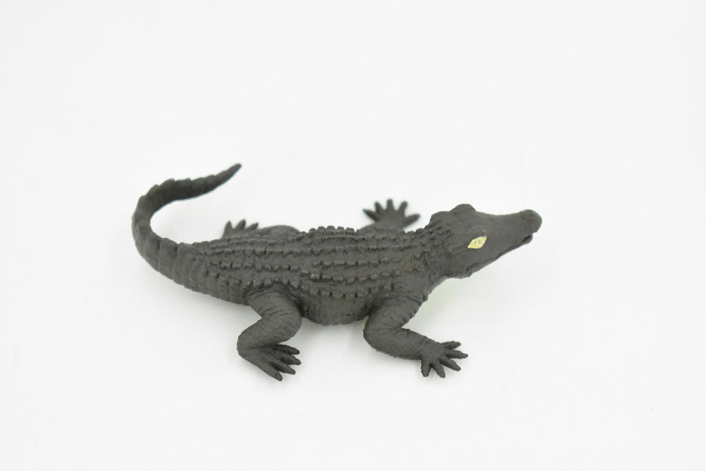 Alligator, Crocodile, Rubber Toy Reptile, Realistic Figure, Model, Replica, Kids, Educational, Gift,       3"       F4479-B213