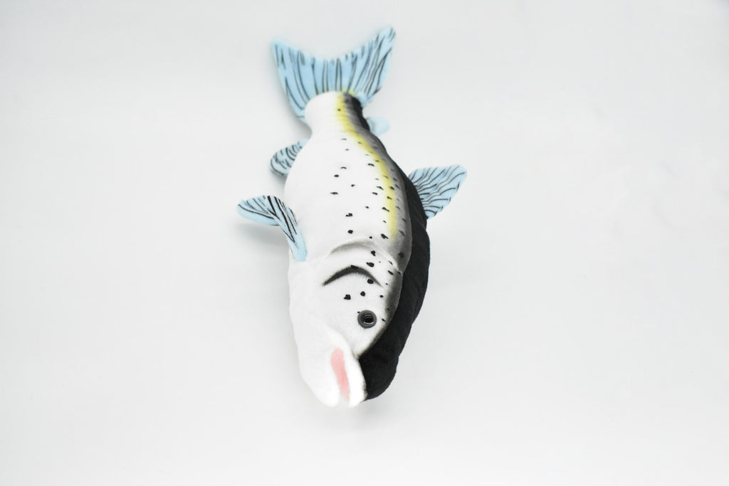 Atlantic Salmon Plush Toy, Realistic Stuffed Animal, Soft Plush Fish, Stuffed Fish, Educational, Toy, Kids, Gift,          17"      F4335 BB11