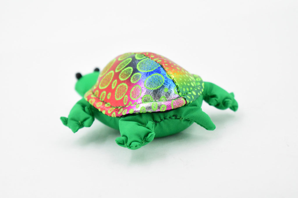 Turtle, Sea Turtle, Reptiles, Green, Hand Made In Thailand, Sand Creatures, Paper Weight, Bean Bag, Cornhole, Game, Toy, Kids, Educational, Gift,  3 1/2 Inches.  TH28 BB68