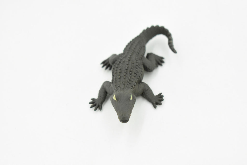 Alligator, Crocodile, Rubber Toy Reptile, Realistic Figure, Model, Replica, Kids, Educational, Gift,       3"       F4479-B213