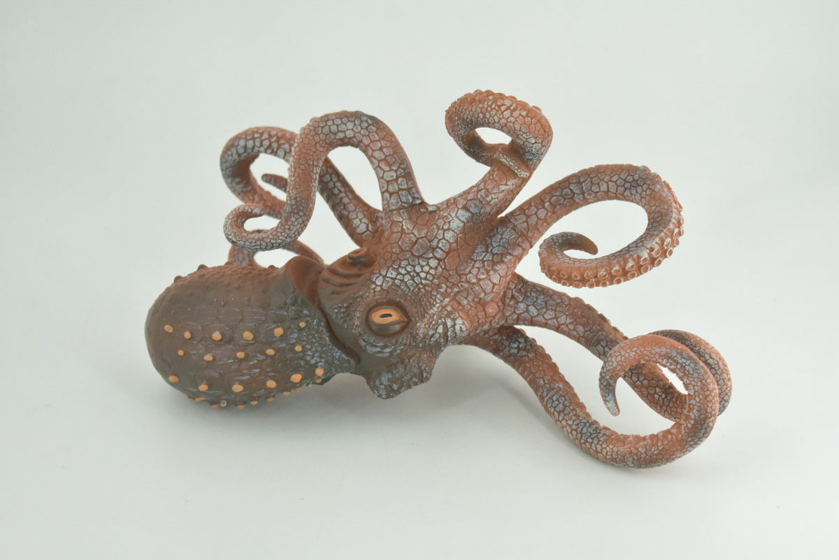 Octopus, Octopodes, Octopoda, Octopi, Ocean, Hand Painted, Rubber Realistic Toy Figure, Diorama, Model, Replica, Kids, Educational, Gift,   8 Inches   CH1000 BB219