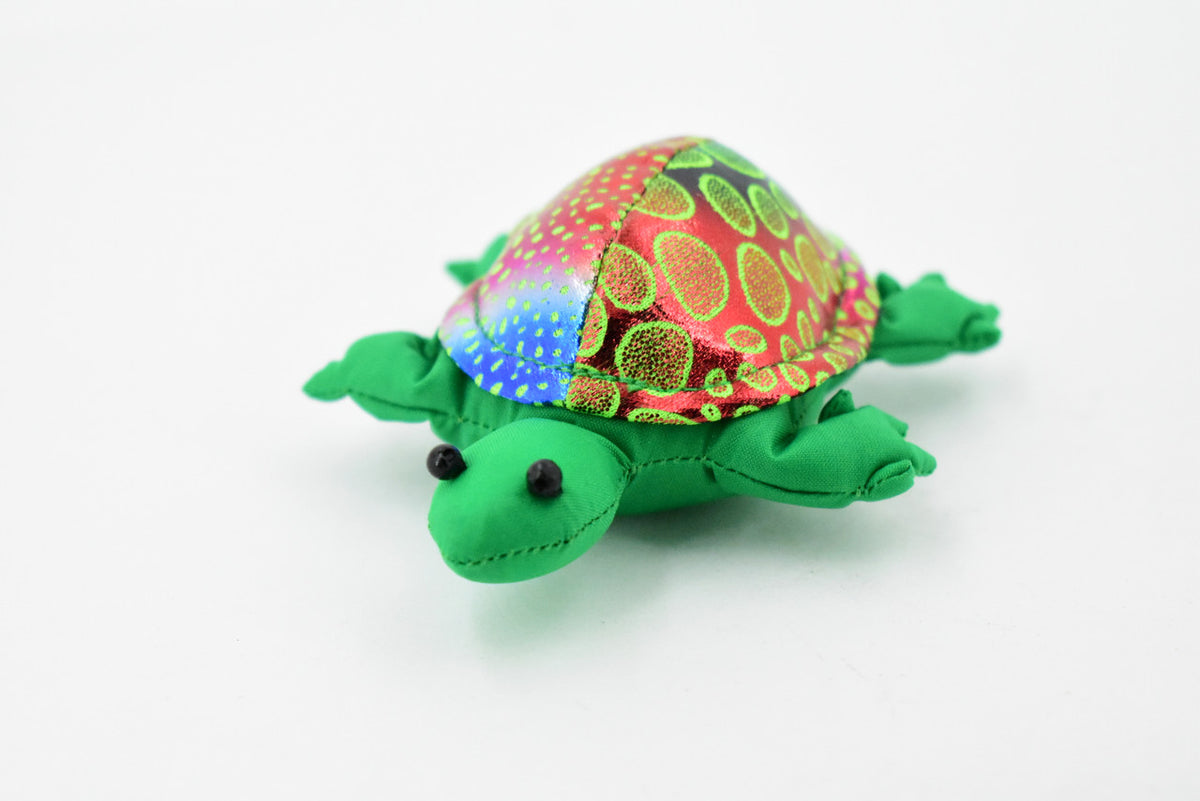 Turtle, Sea Turtle, Reptiles, Green, Hand Made In Thailand, Sand Creatures, Paper Weight, Bean Bag, Cornhole, Game, Toy, Kids, Educational, Gift,  3 1/2 Inches.  TH28 BB68