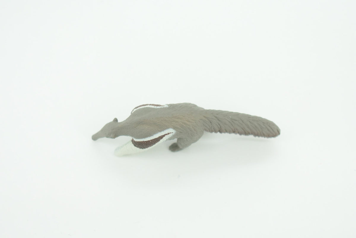 Giant Anteater, Myrmecophaga tridactyla, Hand Painted, Educational, Rubber Animal, Realistic Figure, Lifelike, Gift,    3"    SF32 B44