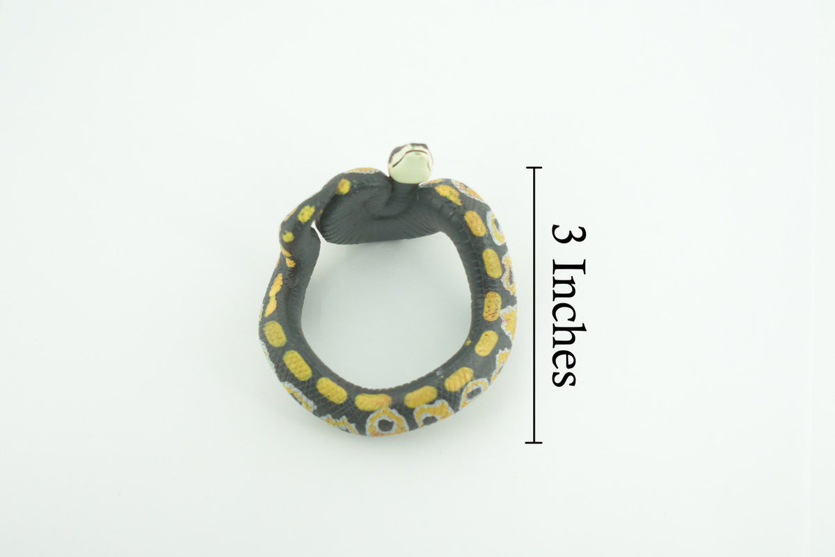 Yellow Boa Snake Bracelet, Snake Wrist Band, Plastic Reptile, Educational, Realistic, Beautiful Design, Figure, Lifelike, Replica, Gift, 3" RI71 B663 