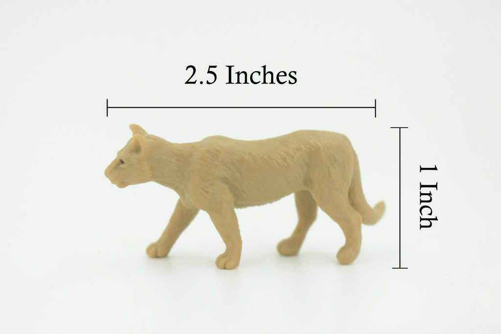 Mountain Lion, Puma, Cougar, Very Nice Rubber Animal, Educational, Hand Painted, Realistic Figure, Lifelike, Toy, Kids,  Gift,    2 1/2 Inches.   F3525 B138