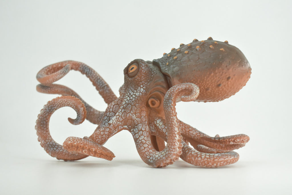 Octopus, Octopodes, Octopoda, Octopi, Ocean, Hand Painted, Rubber Realistic Toy Figure, Diorama, Model, Replica, Kids, Educational, Gift,   8 Inches   CH1000 BB219