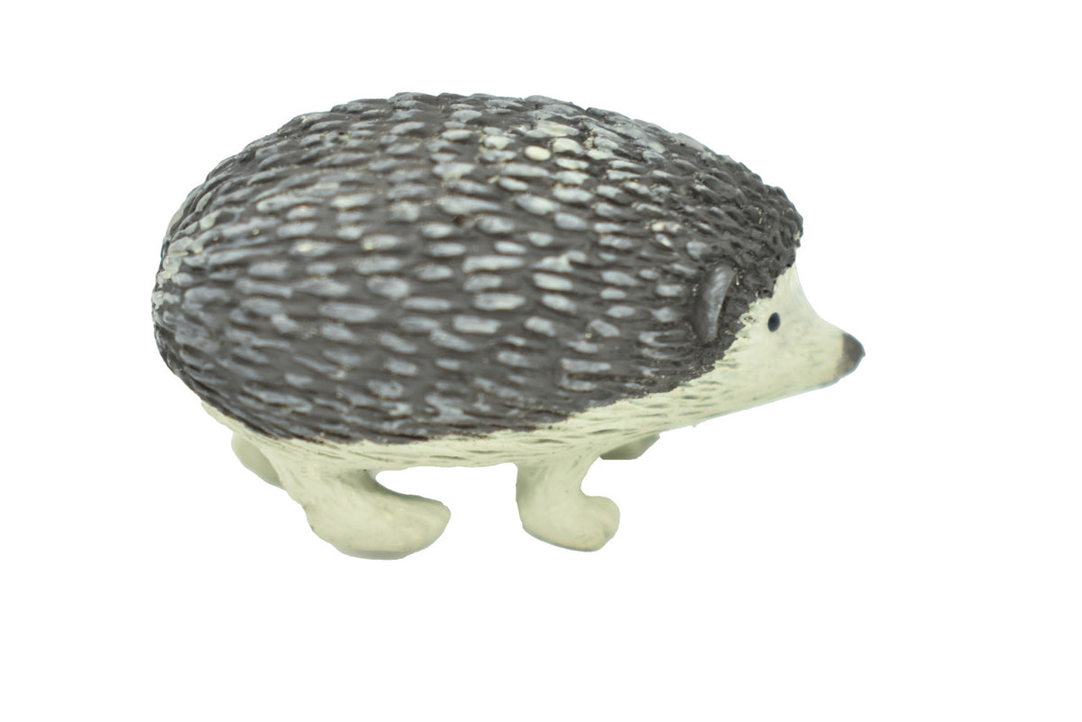 Hedgehog, Hedgie, Rubber Animal, Educational, Realistic, Hand Painted, Figure, Lifelike Model, Figurine, Replica, Gift,    1 1/2"
