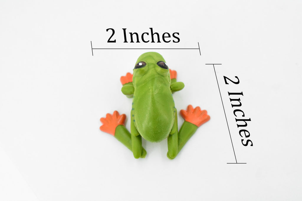 Orange Toed Frog  Adjustable Posable Plastic Toy Realistic Rainforest Figure Model Replica Kids Educational Gift  2" F058 B193