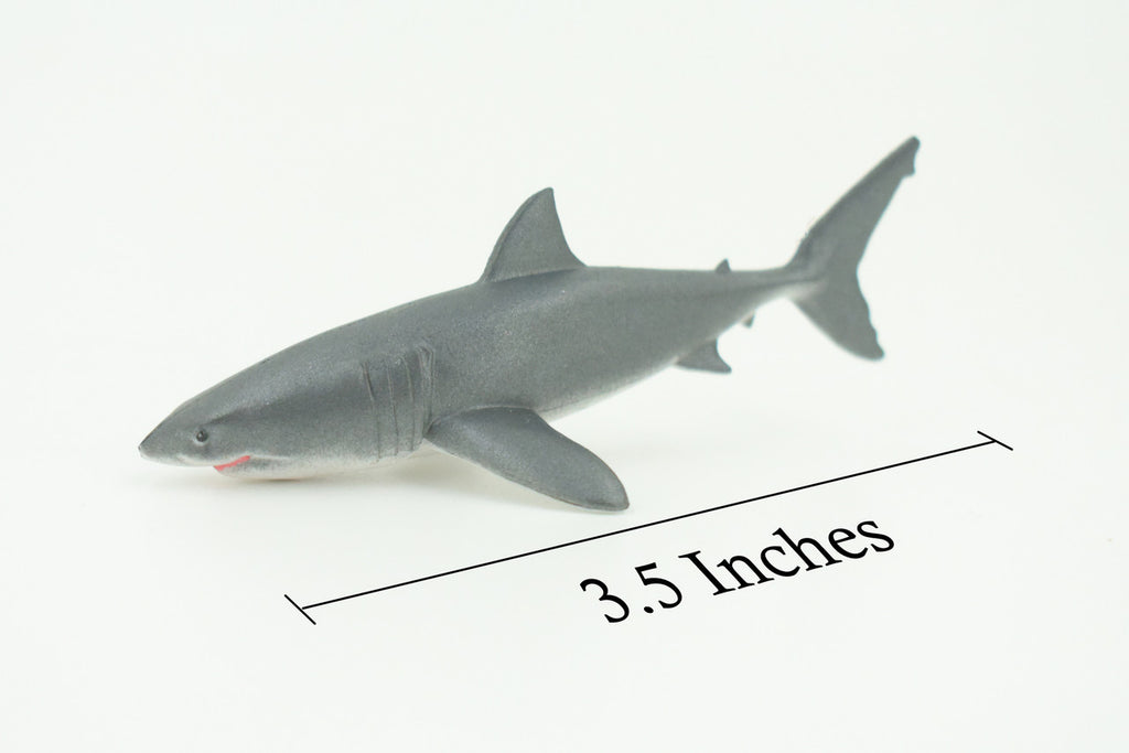 Bull Shark, River Shark, Very Nice Rubber Fish, Educational, Realistic Figure, Lifelike Model, Figurine, Replica, Gift,     3 1/2"  SF03 B51