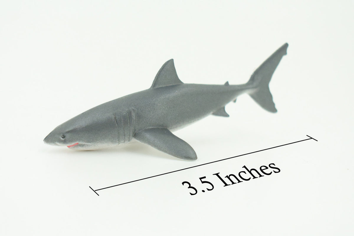 Bull Shark, River Shark, Very Nice Rubber Fish, Educational, Realistic Figure, Lifelike Model, Figurine, Replica, Gift,     3 1/2"  SF03 B51