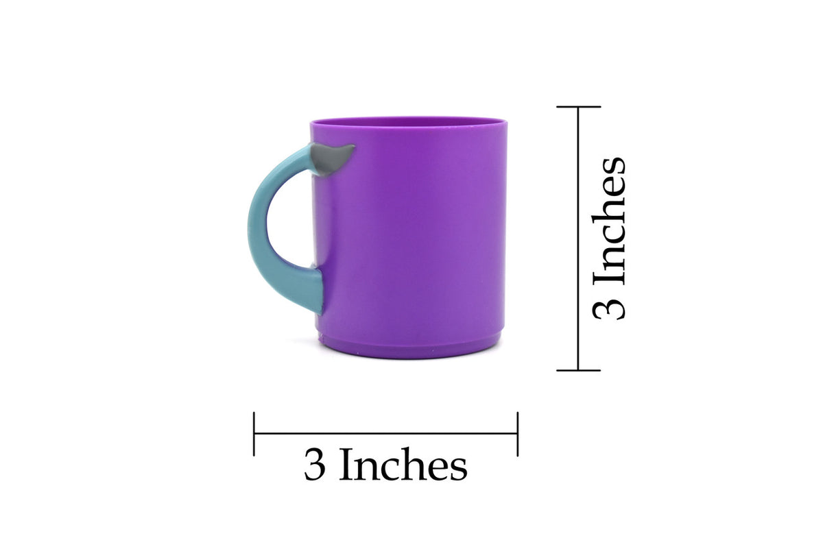 Dolphin, Children's Plastic Drinking Cup, Purple   3"   - F652 B128