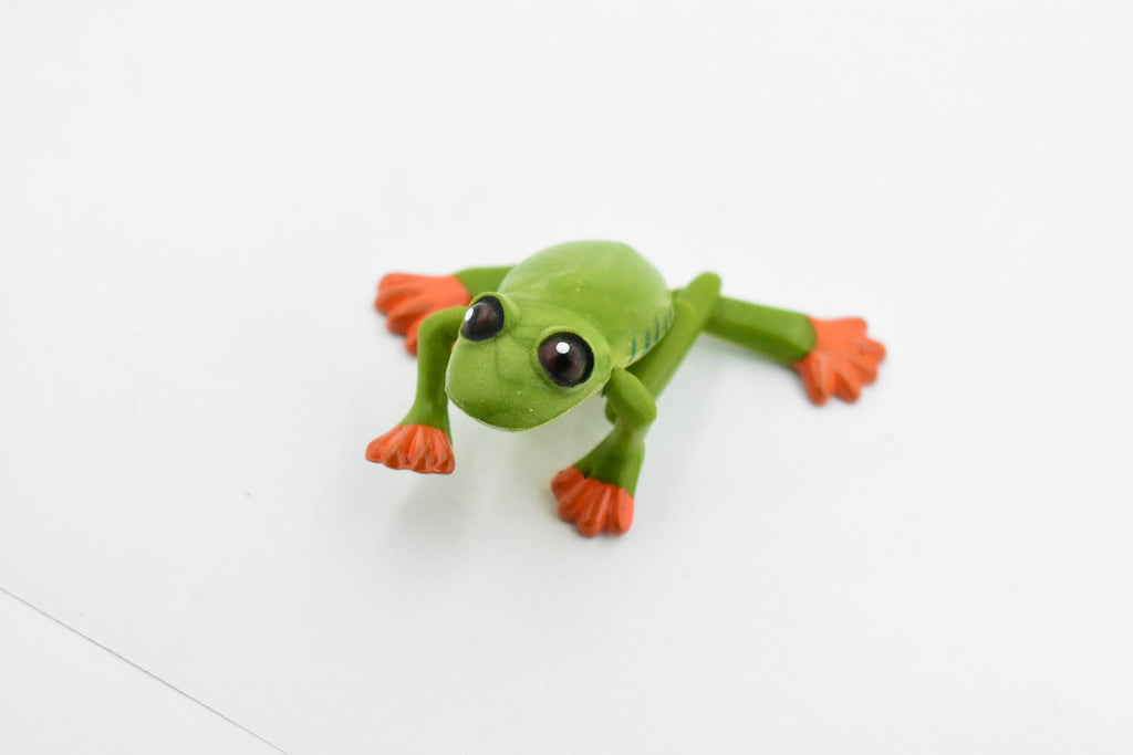 Orange Toed Frog  Adjustable Posable Plastic Toy Realistic Rainforest Figure Model Replica Kids Educational Gift  2" F058 B193