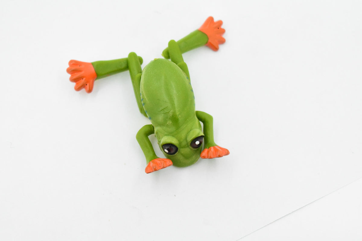 Orange Toed Frog  Adjustable Posable Plastic Toy Realistic Rainforest Figure Model Replica Kids Educational Gift  2" F058 B193