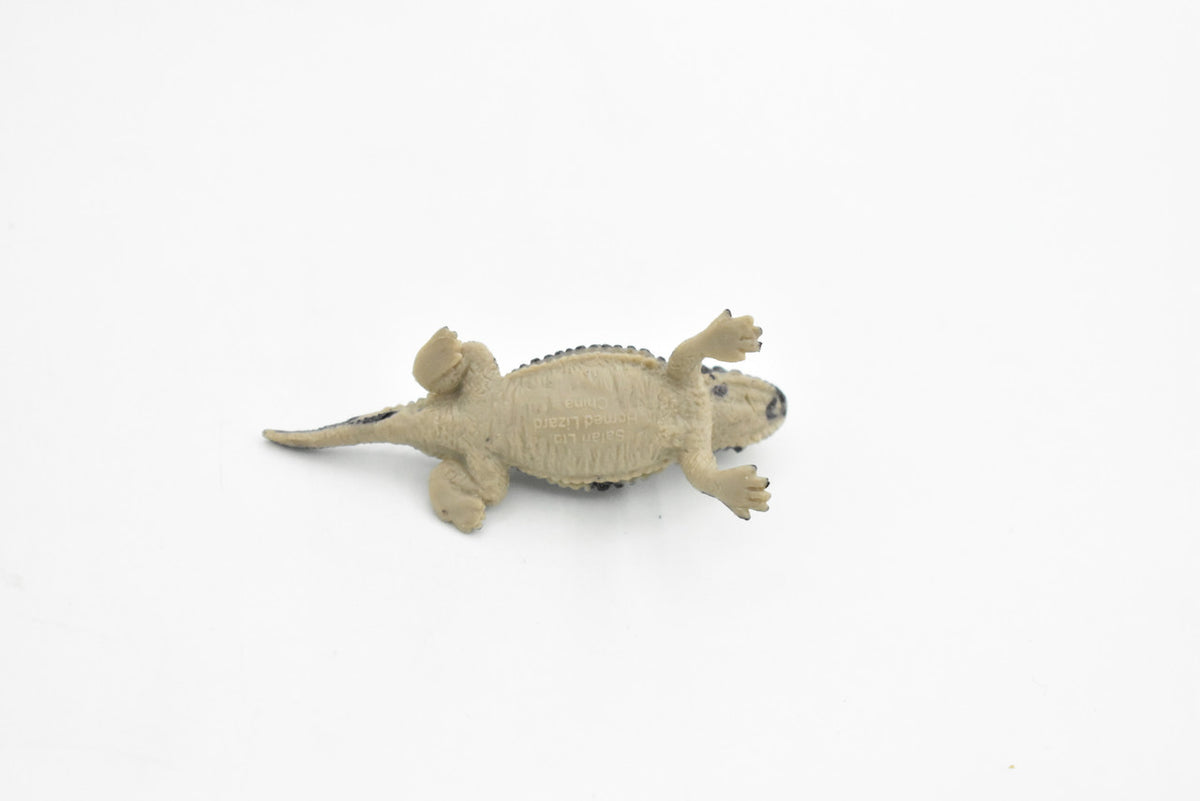 Horned Toad, Horny Toad Lizard, Rubber Reptile, Hand Painted, Educational, Realistic, Figure, Lifelike Model, Replica, Gift,    2 1/4 Inches     F1512 B103