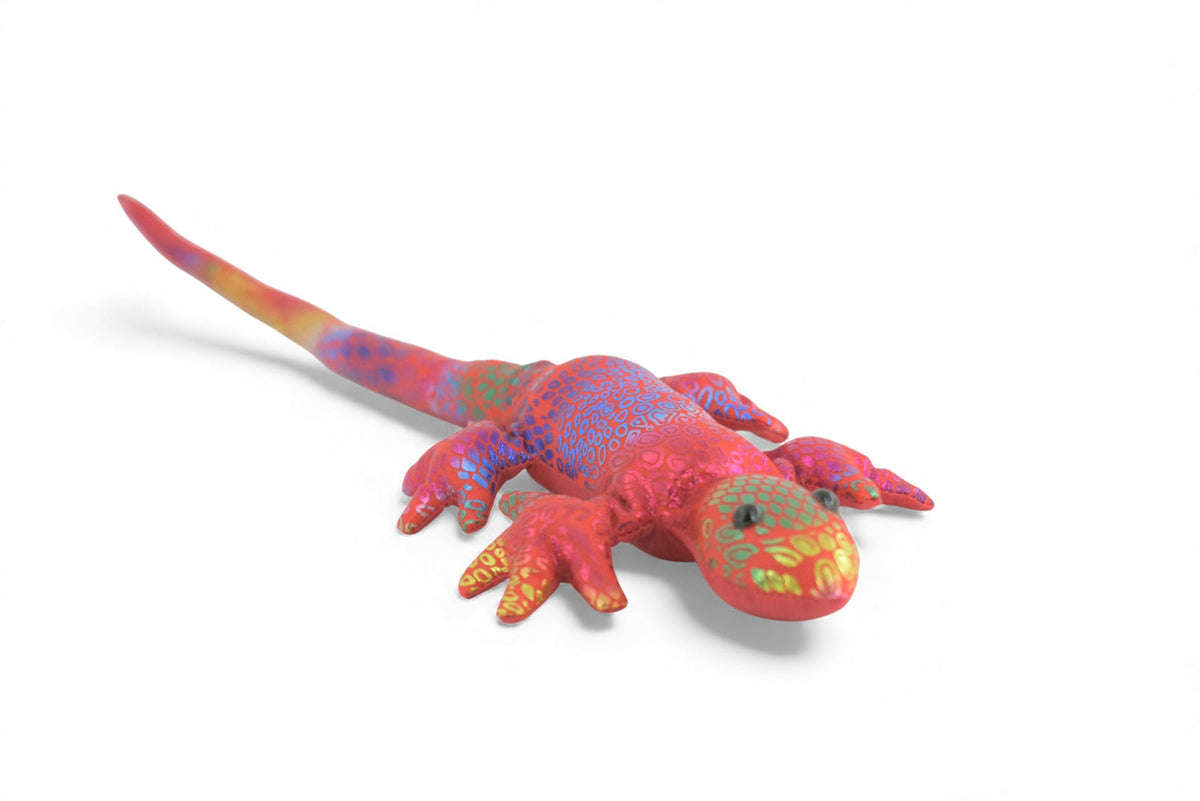 Lizard, Reptiles, Red, Hand Made In Thailand, Sand Creatures, Paper Weight, Bean Bag, Cornhole, Game, Toy, Kids, Educational, Gift,  16  Inches.     TH68 BB301