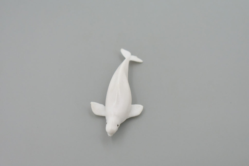 Whale, Beluga, White Whale, High Quality, Rubber, Hand Painted, Realistic, Toy Figure, Model, Replica, Kids, Educational, Gift,    3"      CH545 BB159