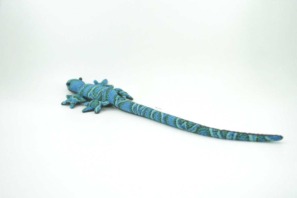 Lizard, Reptiles, Blue, Hand Made In Thailand, Sand Creatures, Paper Weight, Bean Bag, Cornhole, Game, Toy, Kids, Educational, Gift,  16  Inches.   TH42 BB305