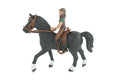 Horse with Male Rider, Educational, Hand Painted, Museum Quality, Realistic, Rubber, Realistic, Diorama, Toy, Kids, Gift, 5 Inches. CH841 BB196