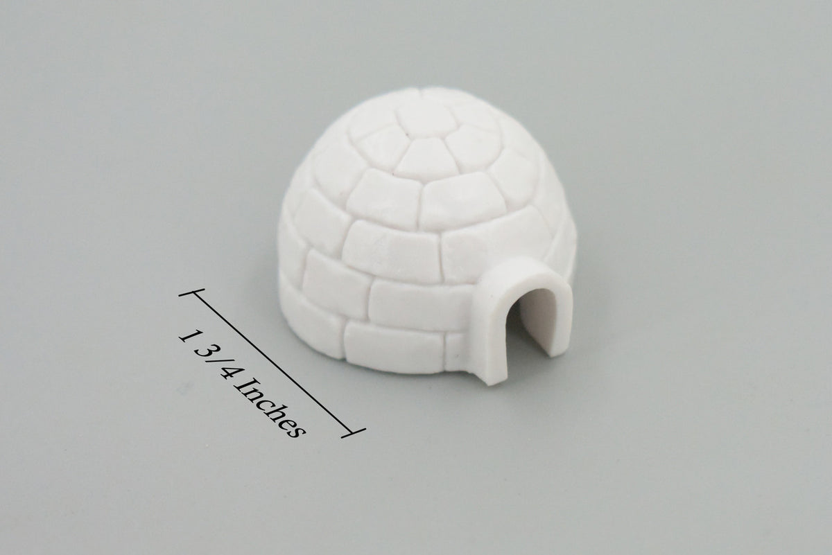 Igloo, Ice house, High Quality, Plastic, Hand Painted, Realistic, Figure, Model, Replica, Toy, Kids, Educational, Gift,      1 3/4"   F3494 B67