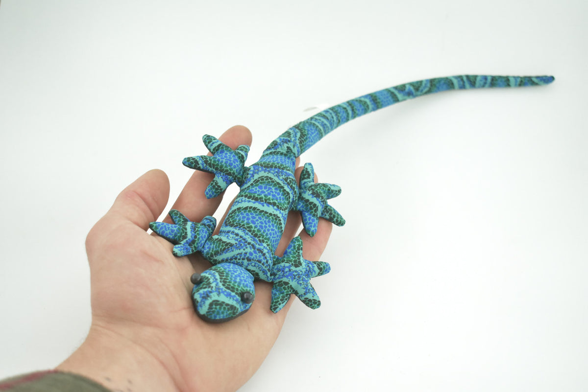 Lizard, Reptiles, Blue, Hand Made In Thailand, Sand Creatures, Paper Weight, Bean Bag, Cornhole, Game, Toy, Kids, Educational, 16  Inches. 