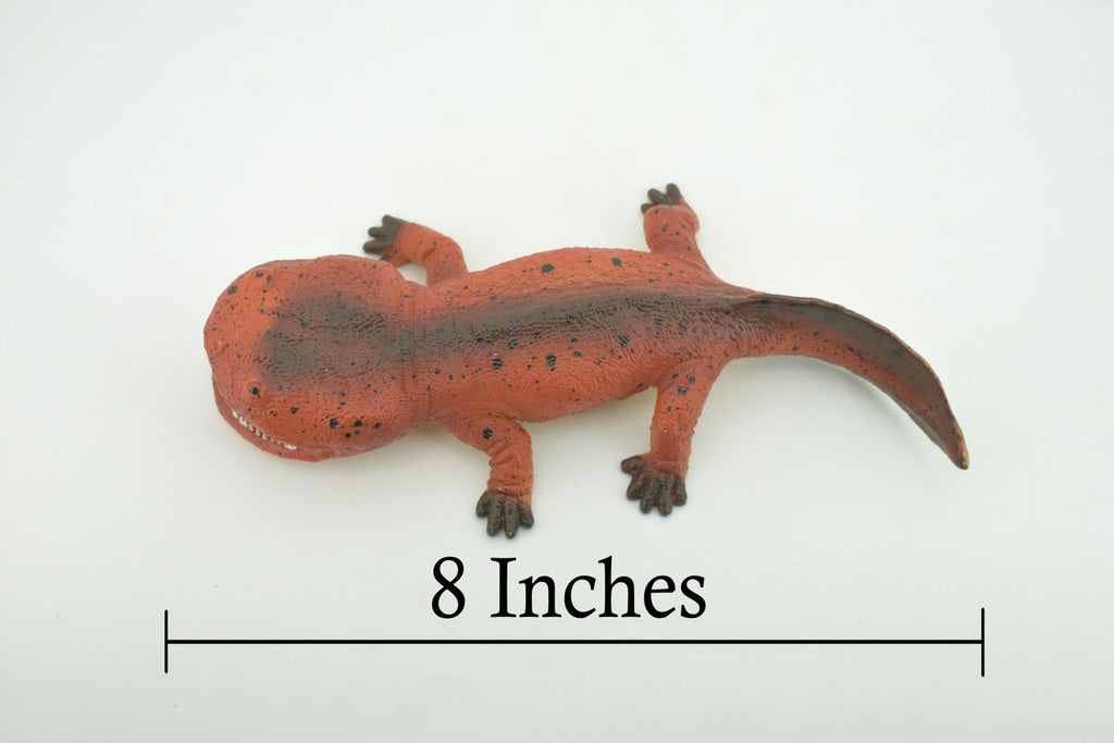 Koolasuchus Cleelandi, Red, Prehistoric Amphibian, Museum Quality, Hand Painted, Realistic, Rubber, Animal, Figure, Model, Toy, Kids, Educational, Gift  8"  CH729 BB177