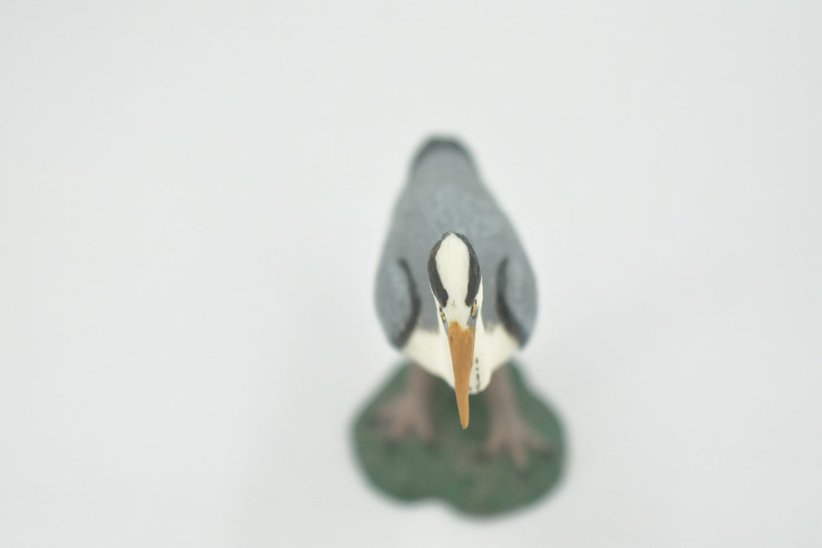 Bird, Great Blue Heron, Museum Quality, Hand Painted, Rubber, Realistic, Figure, Toy, Kids, Educational, Gift,      3 1/2"    CH586 BB164