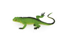 Lizard, Green Forest Lizard, Reptile, Very Realistic Rubber Reproduction, Hand Painted Figurines,    7"    RI12 B259
