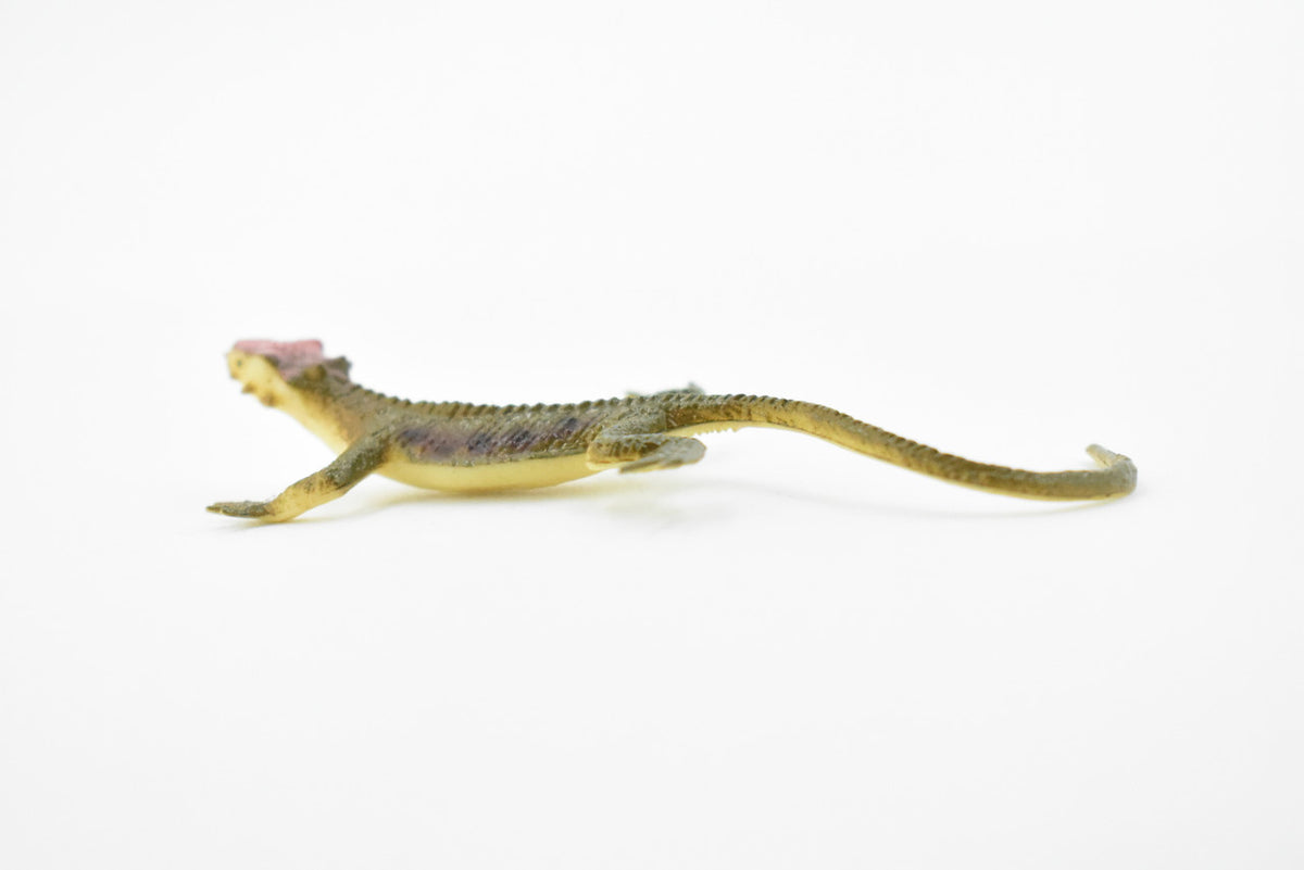 Lizard, Brown Lizard Red Spot on Head, Rubber Reptile Toy, Realistic Figure, Model, Replica, Kids, Educational, Gift,      3"      F6070 B380
