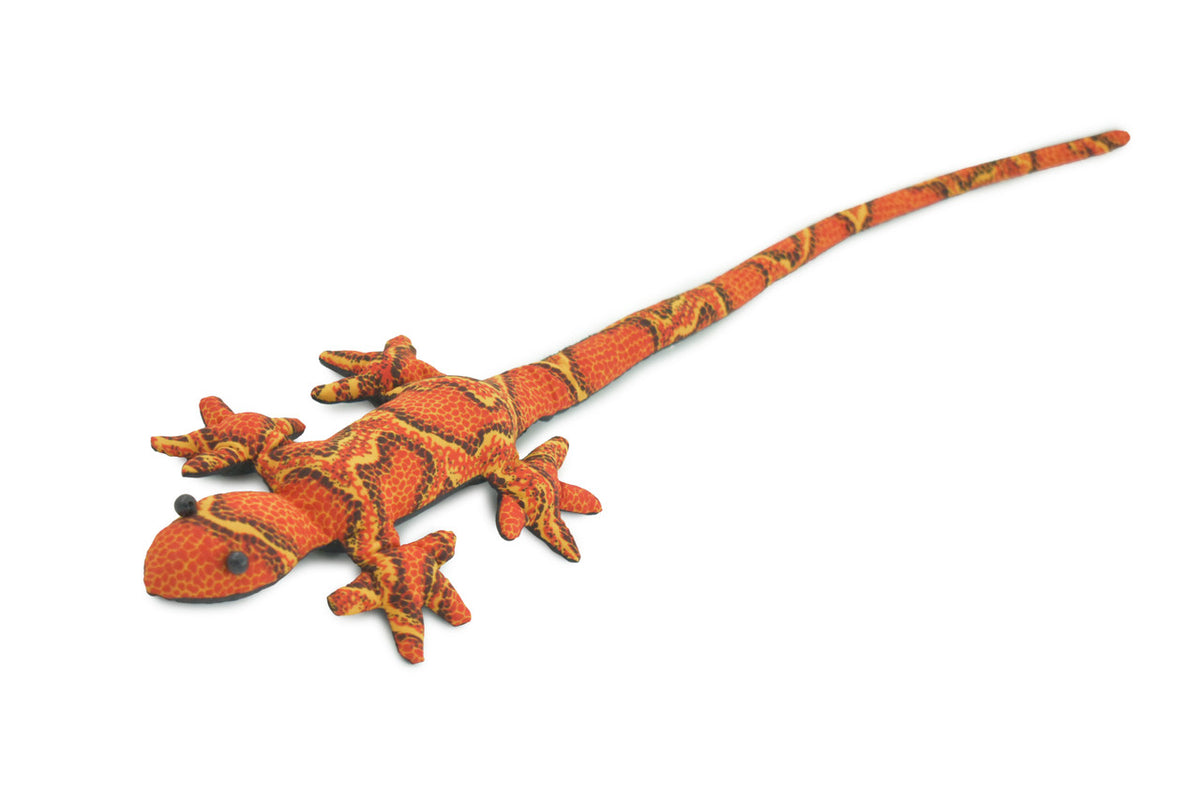 Lizard, Reptiles, Orange, Hand Made In Thailand, Sand Creatures, Paper Weight, Bean Bag, Cornhole, Game, Toy, Kids, Educational, 16  Inches.