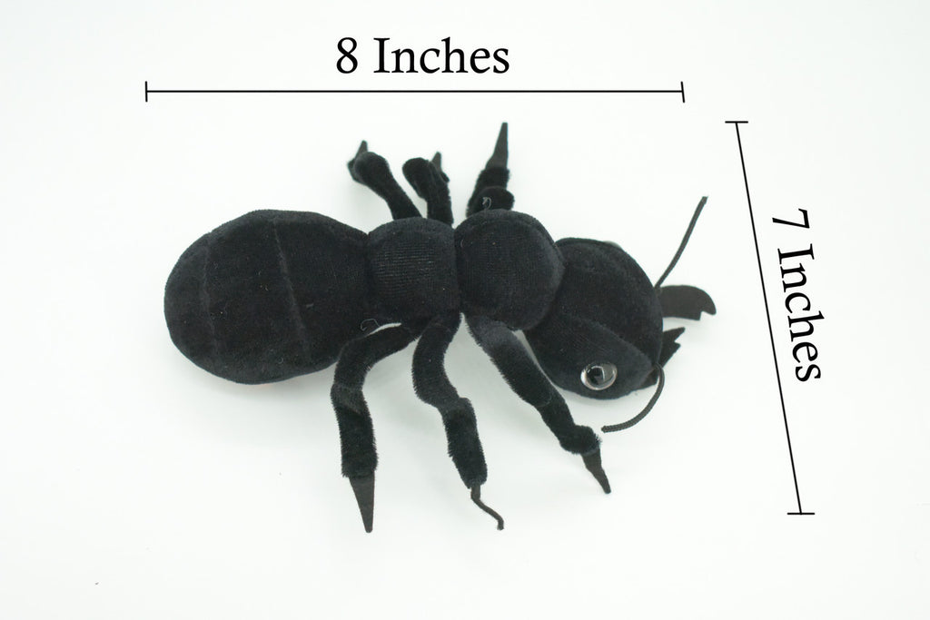Ant, Black Ant, Camponotini, Insect, Plush Design, Educational, Figure, Replica, Gift,      7"    F1799 B102