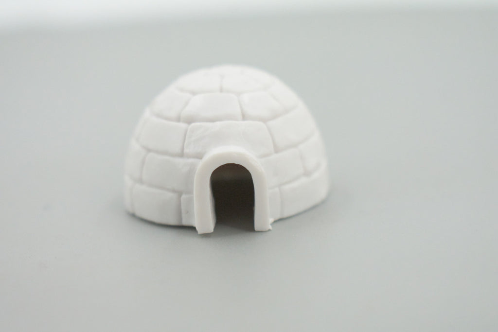 Igloo, Ice house, High Quality, Plastic, Hand Painted, Realistic, Figure, Model, Replica, Toy, Kids, Educational, Gift,      1 3/4"   F3494 B67