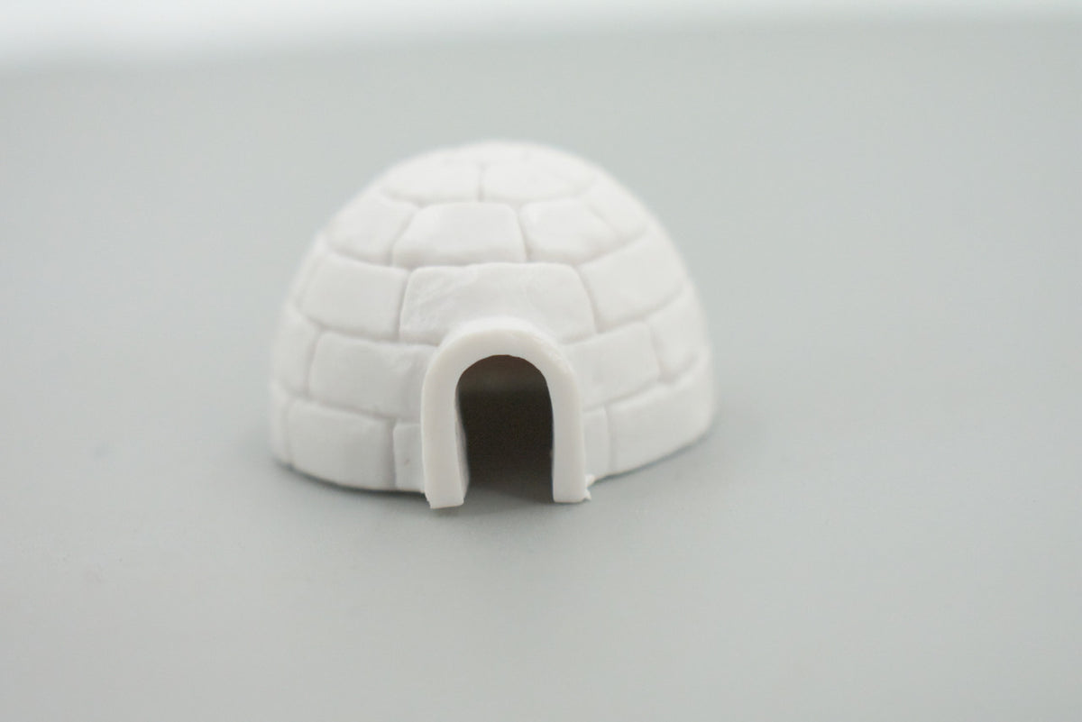 Igloo, Ice house, High Quality, Plastic, Hand Painted, Realistic, Figure, Model, Replica, Toy, Kids, Educational, Gift,      1 3/4"   F3494 B67