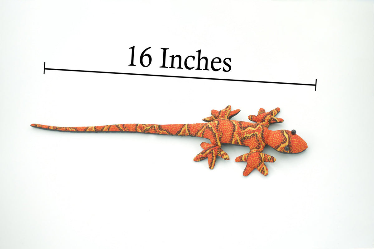 Lizard, Reptiles, Orange, Hand Made In Thailand, Sand Creatures, Paper Weight, Bean Bag, Cornhole, Game, Toy, Kids, Educational, 16  Inches.