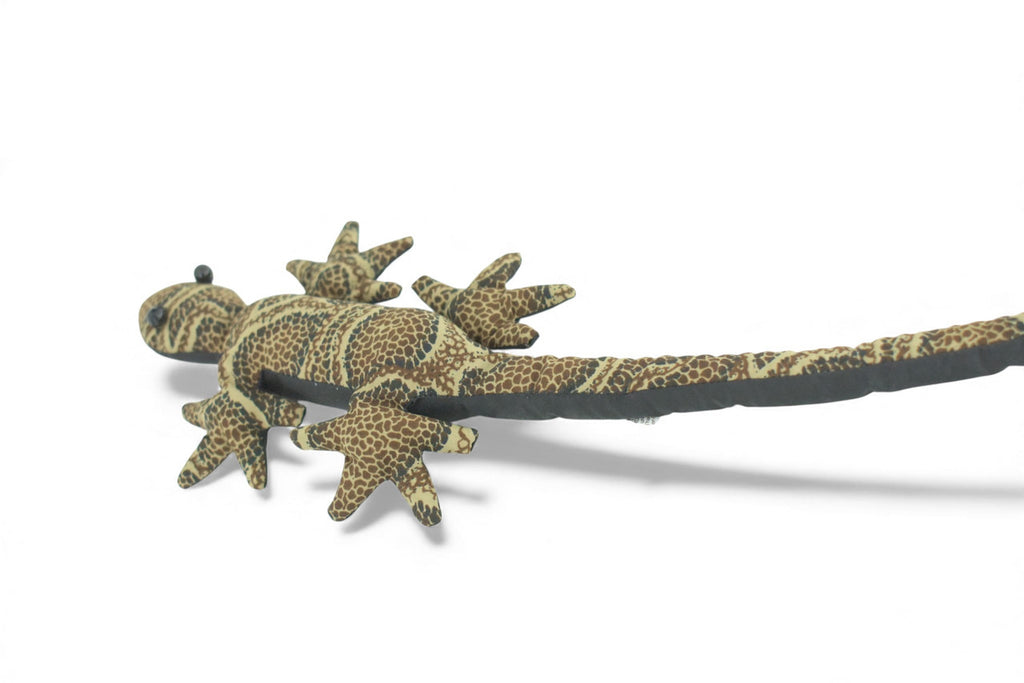 Lizard, Reptiles, Brown,  Hand Made, Thailand Sand Creatures, Toy, Paper Weight, Bean Bag, Cornhole     16"    TH3 BB67