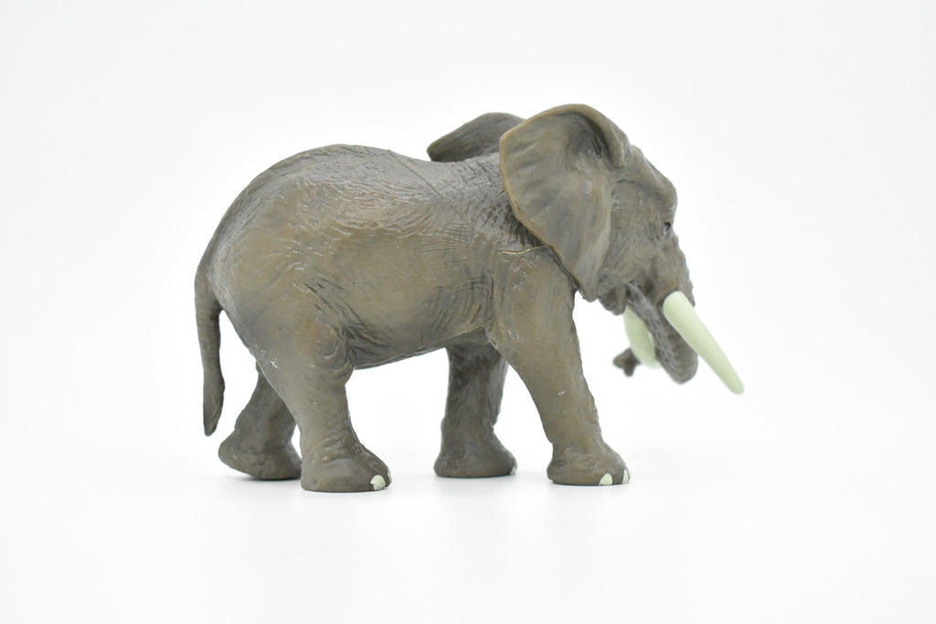 African Elephant, Loxodonta africana, Museum Quality, Hand Painted, Rubber Animal, Realistic Toy Figure, Model, Kids, Educational,  6 Inches. 