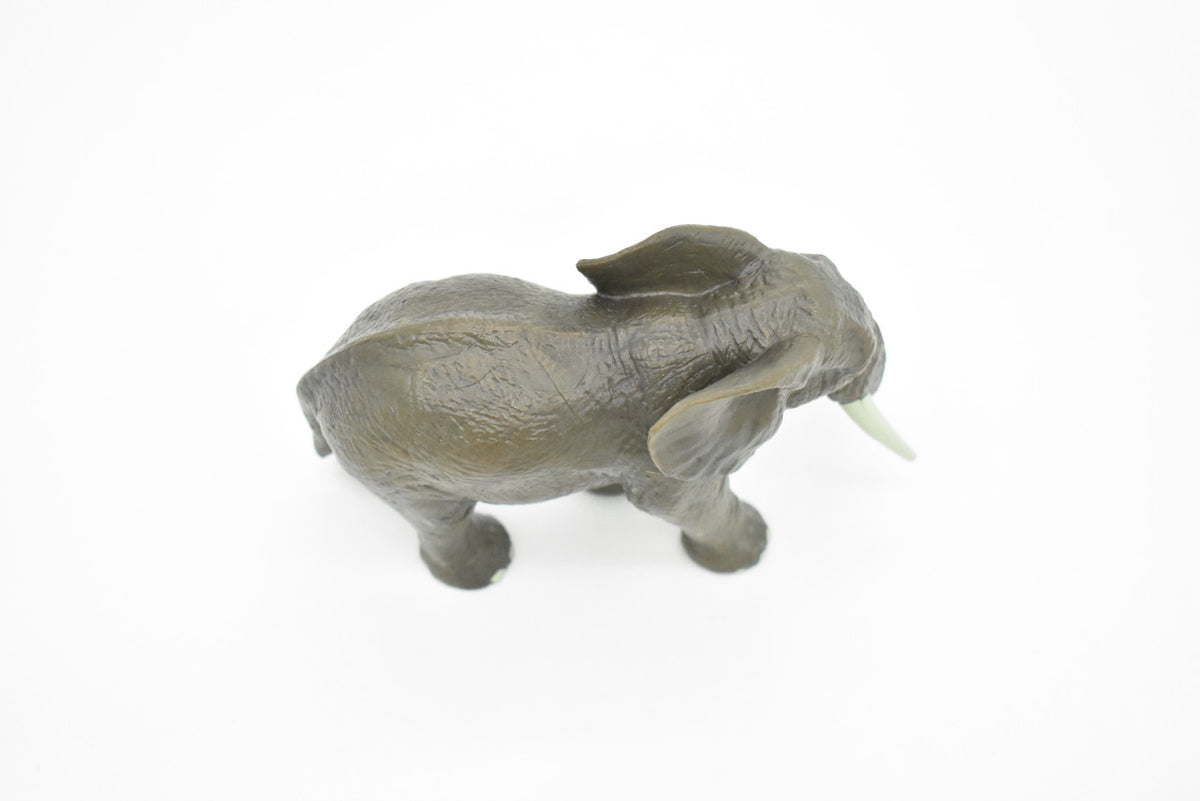 African Elephant, Loxodonta africana, Museum Quality, Hand Painted, Rubber Animal, Realistic Toy Figure, Model, Kids, Educational, Gift,    6 Inches.     CH118 BB95
