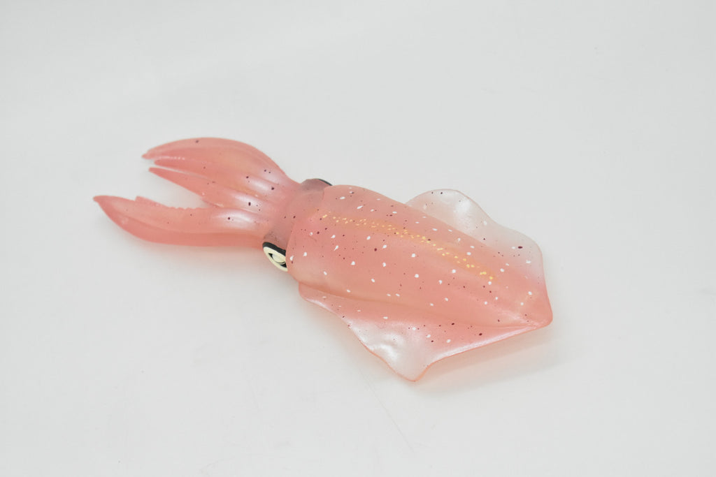 Squid Toy, Big Fin Reef Squid,  Ocean, Pink, Very Realistic Rubber Figure, Model, Educational, Animal, Hand Painted Figurines,  8"    CH099 BB87