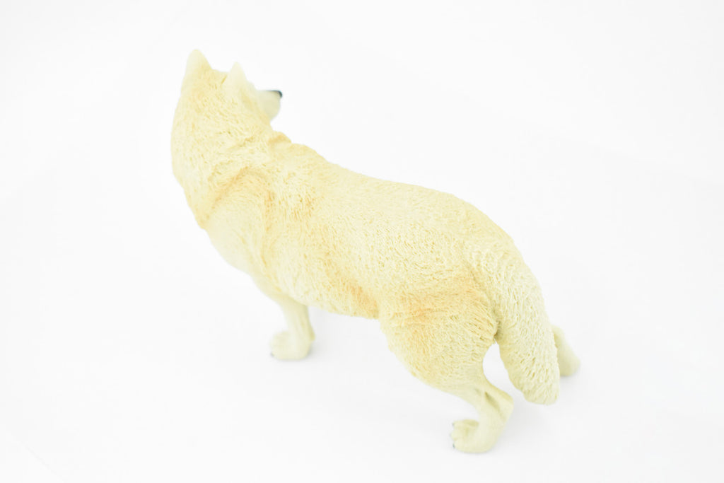 White Wolf, Arctic Timber Wolf, Museum Quality, Educational, Rubber Animal, Hand Painted, Realistic, Diorama Model, Toy, Kids, Gift,     7 Inches.    CH390 BB145