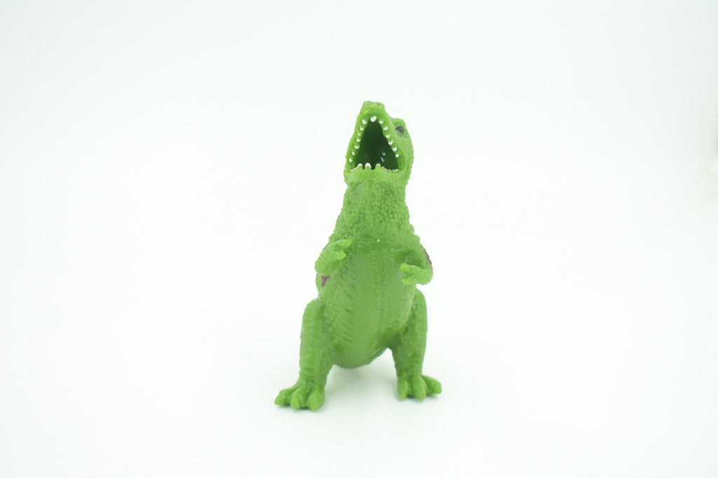 Dinosaur, T-Rex, Stretchable, Squishy, Squeezable, Very nice Soft Rubber Reptile, Educational, Realistic, Hand Painted, Figure,  Gift,    6"     US10 B59