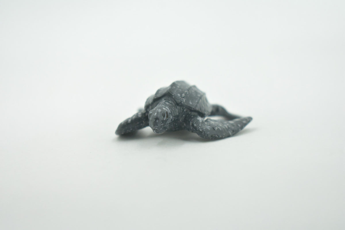 Turtle, Leatherback Sea Turtle, High Quality, Hand Painted, Rubber Reptile, Realistic, Figure, Model, Replica, , Toy, Kids, Educational, Gift,      2"      C633 BB168