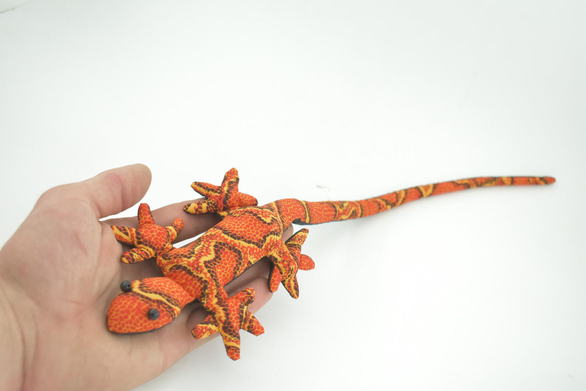 Lizard, Reptiles, Orange, Hand Made In Thailand, Sand Creatures, Paper Weight, Bean Bag, Cornhole, Game, Toy, Kids, Educational, 16  Inches.