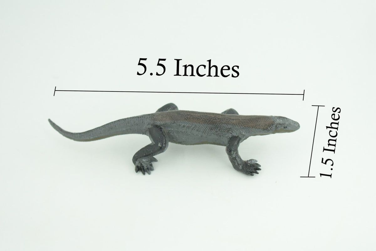 Asian water monitor, Hand Painted, Reptiles, Educational, Very Nice Rubber Reptile, Realistic, Diorama, Toys, Kids, Gift, 5 1/2 Inches. CH865 BB199