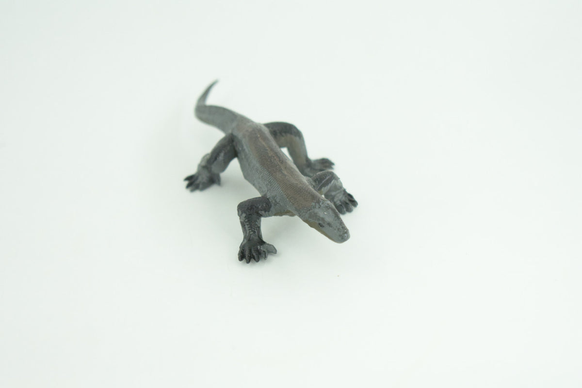 Asian water monitor, Hand Painted, Reptiles, Educational, Very Nice Rubber Reptile, Realistic, Diorama, Toys, Kids, Gift,   5 1/2 Inches. CH865 BB199