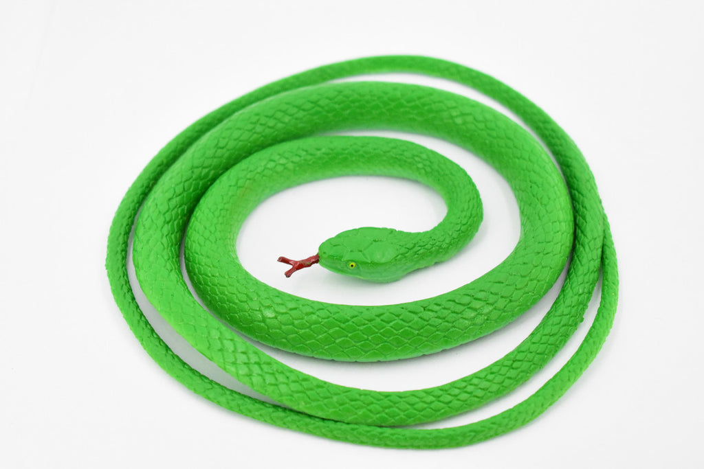 Snake, Green, Rubber Reptile, Educational, Realistic Hand Painted, Figure, Lifelike Model, Figurine, Replica, Gift,       36"       F3581 B355