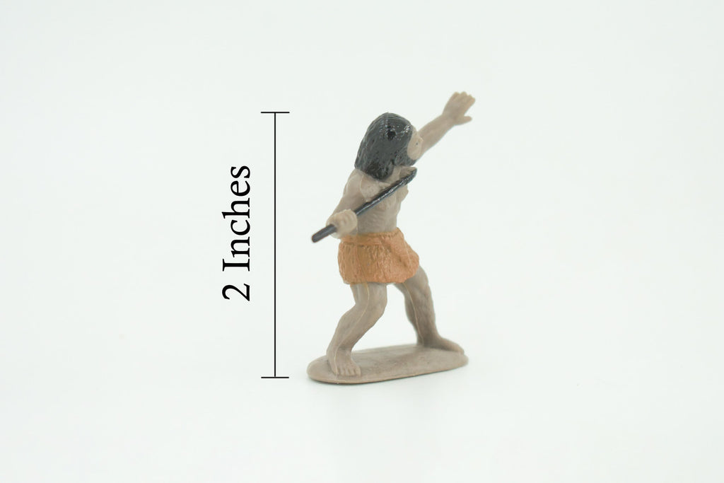 Cavewoman and Child, Prehistoric, Educational, Realistic, Hand Painted, Diorama Figure, Lifelike Rubber Model, Gift,   2 inches tall.   SF83 B224